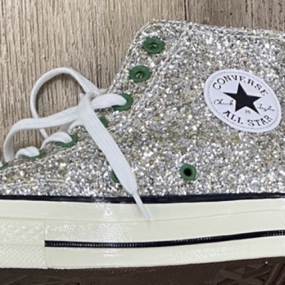 Converse X JW Anderson Chuck silver and gold glitter UNISEX MEN 7.5  WOMENS 9.5 - Picture 12 of 16